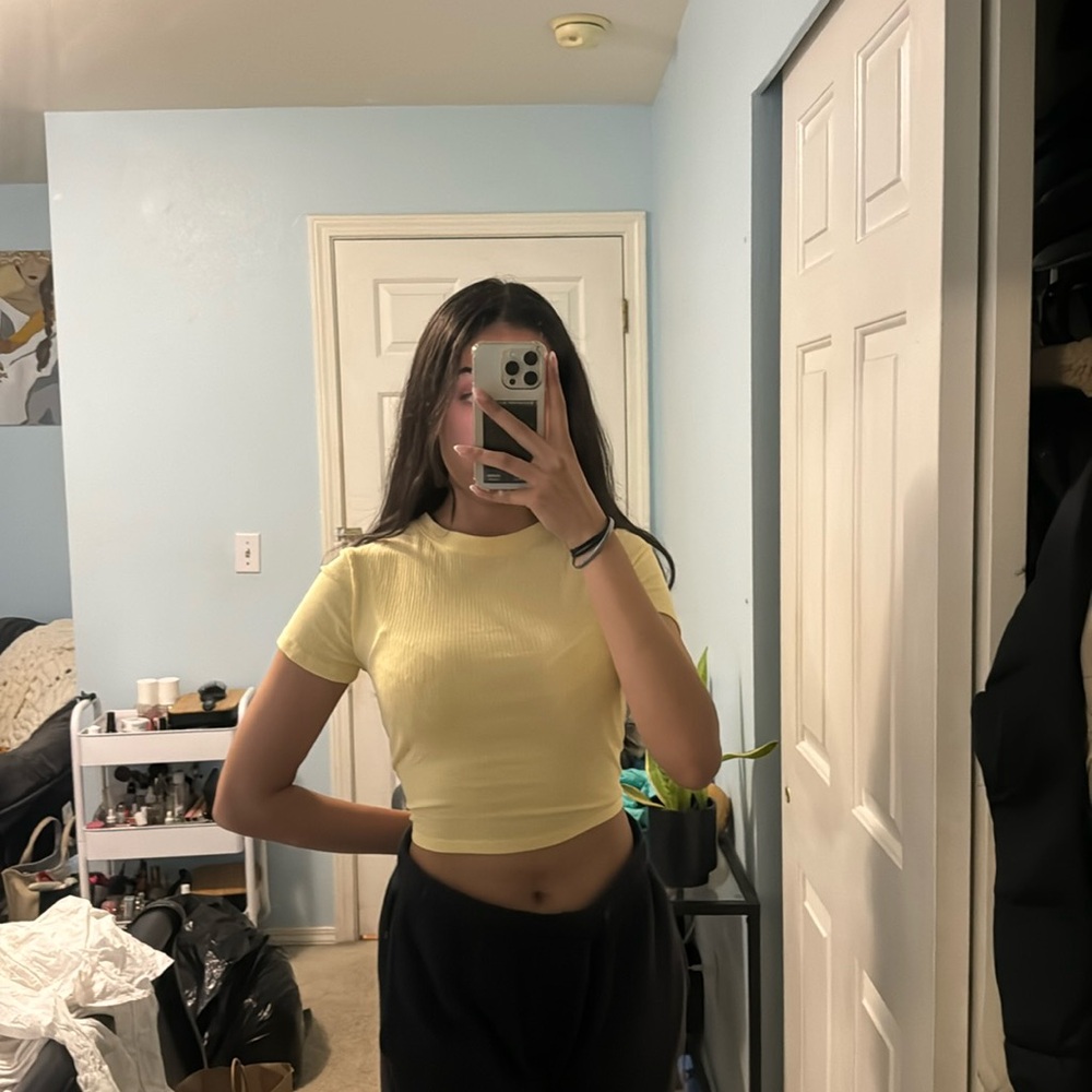 Yellow Crop Top